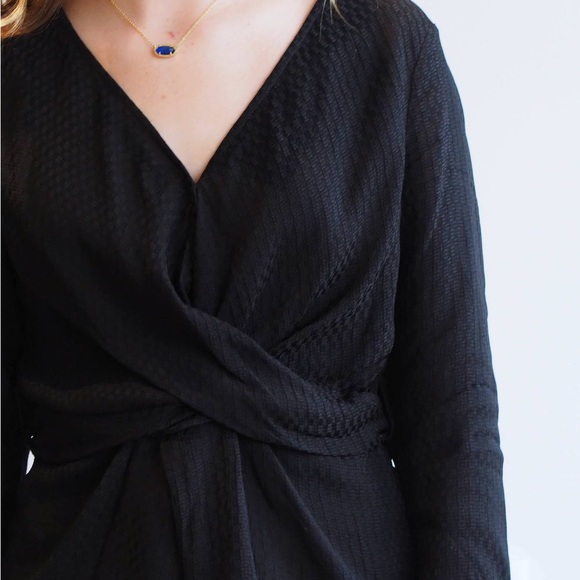 Tree And Horse Garden megara black deep v neck blouse - Picture 11 of 15